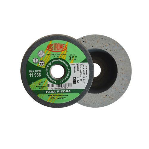 COPA SHELLAC PULIDO PIEDRA 3-5/32 X 5/8 (GRIS) AUSTROMEX 1288