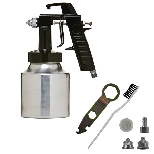 PISTOLA PARA PINTAR SUCCION REFORZADA BAJA PRESION MAX 50 PSI VASO METAL 750ml BYP PSM