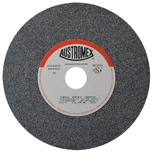 RUEDA ABRASIVA 8'' X 1'' X 1'' GRADO 36 GRUESO USO GENERAL (ALTO RENDIMIENTO)AUSTROMEX 39