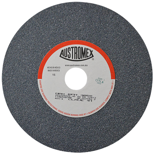 RUEDA ABRASIVA 8" X 1" X 1" GRADO 60 MEDIO USO GENERAL ( ALTO RENDIMIENTO) AUSTROMEX 41