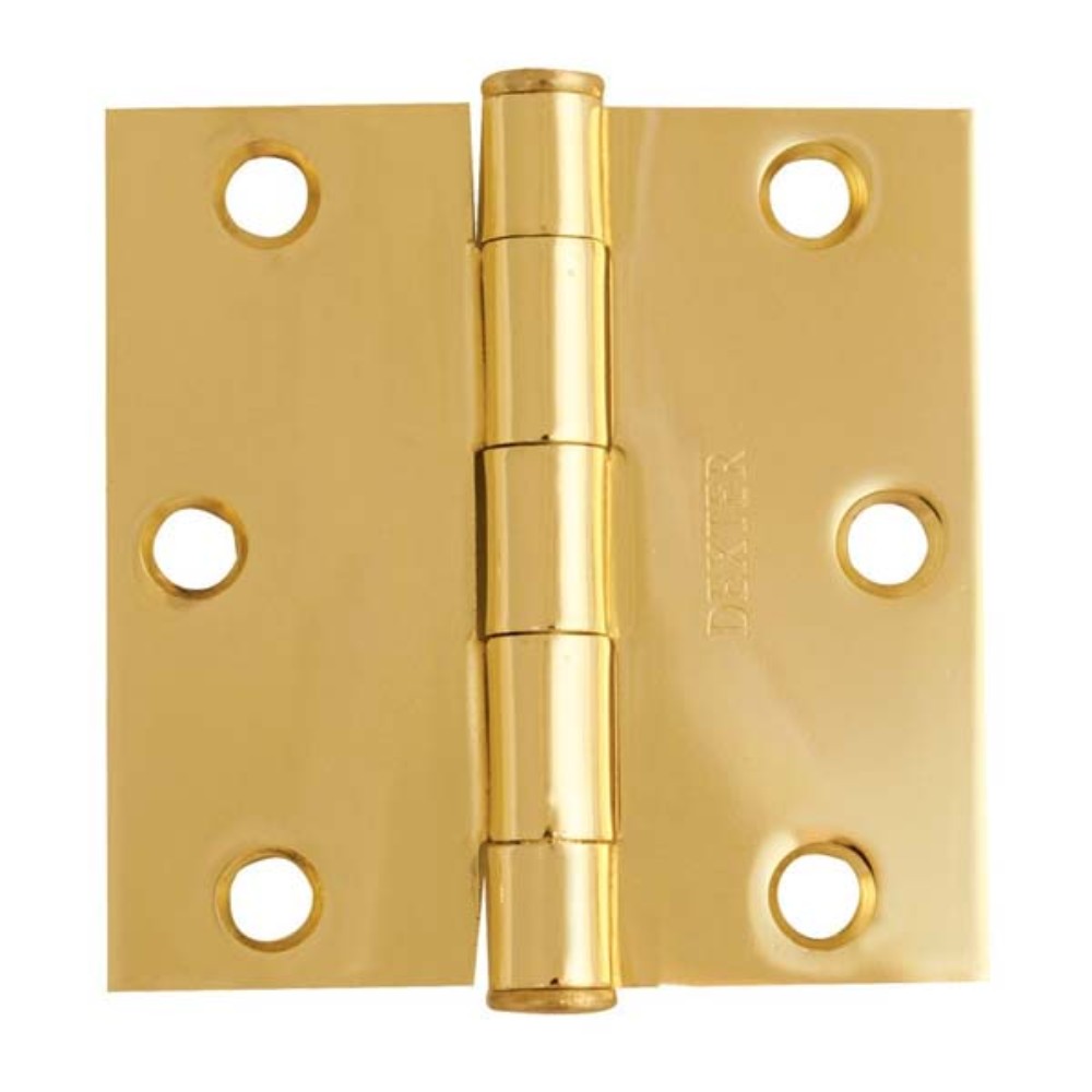 BISAGRA ARQ LATON BRILLANTE 3'' X 3'' (S/BALERO)(PUERTA 40kg) DEXTER 7207