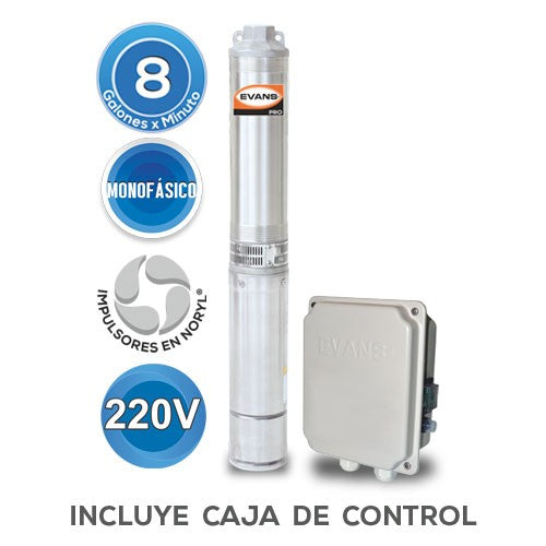 BOMBA SUMERGIBLE EVANS 1HP 220V MONOF INMERSION SD410ME100G3I