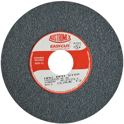 RUEDA ABRASIVA 6" X 1" X 1" GRADO 60 MEDIO USO GENERAL (ALTO RENDIMIENTO)AUSTROMEX 13