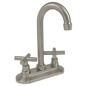 MEZCLADORA BAR 4" MANERAL CRUCETA SATINADO CIERRE 90° RUGO 24-CS