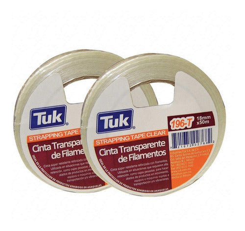 CINTA DE FILAMENTO 12mm X 50m (1/2") TUK 196T