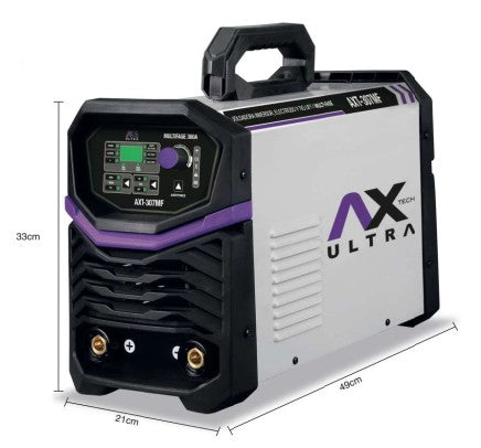 MAQUINA SOLDAR INVERSOR BI-VOLTAJE ELECTRODO (1/2") 300AMP 220-440V 1 TIG-LIFT AXT-307MF