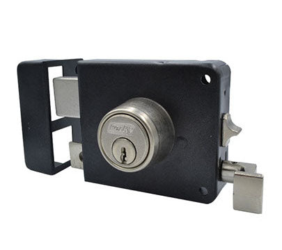 CERRADURA DE SOBREPONER FERKY 175 TRAD 3 PASOS IZQ GRIS