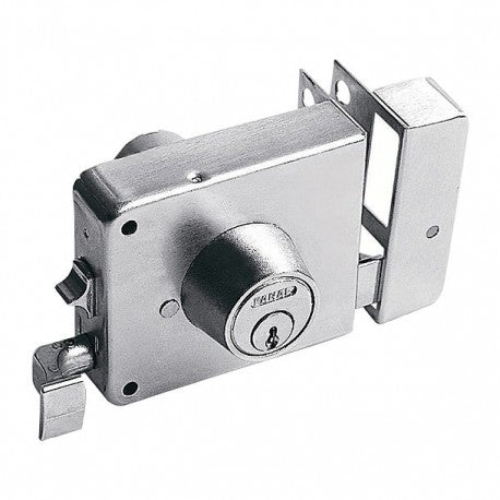 CERRADURA DE SOBREPONER FANAL TRADICIONAL 3 PASOS DERECHA GRIS