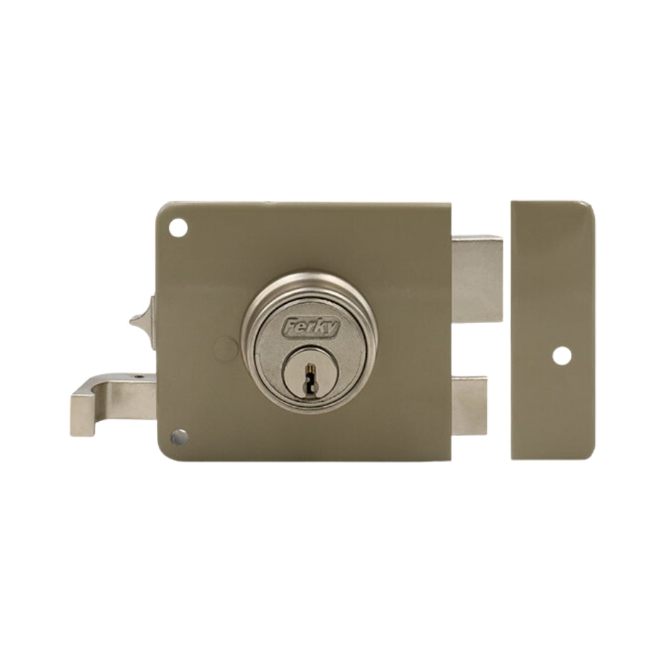 CERRADURA DE SOBREPONER DERECHA (2 PASOS) BEIGE FERKY 170