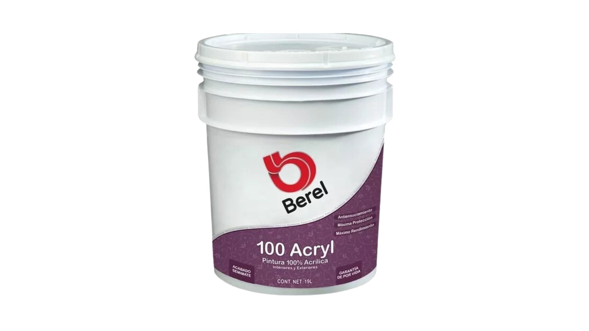 PINTURA 100% ACRYL BLANCA 19LTS BEREL 2123
