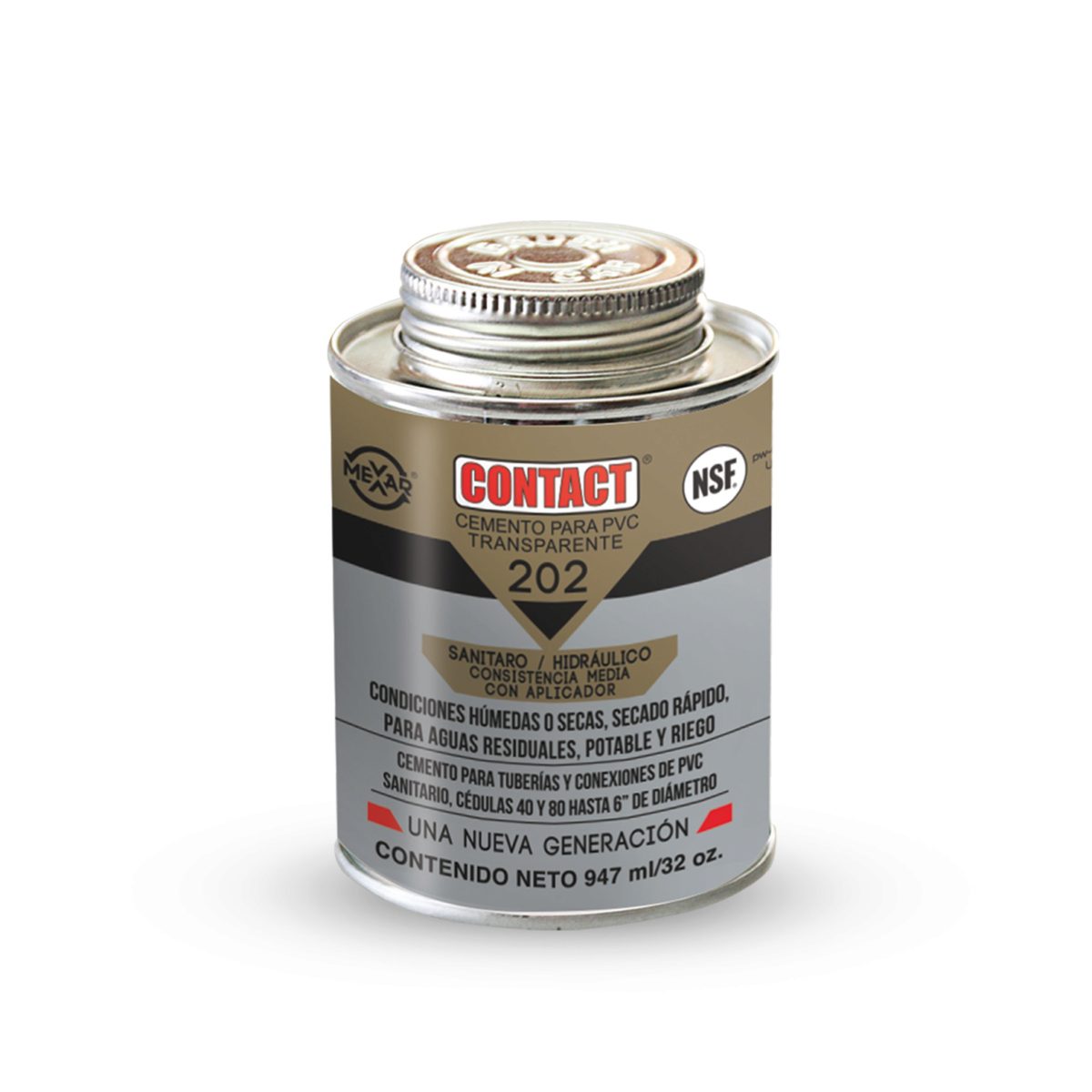 CEMENTO PARA PVC DORADO 240ML CONTACT 202 Z-20202