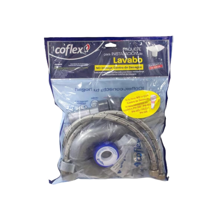 PAQUETE COFLEX PARA INSTALACION DESAGUE LAVABO PS-B003