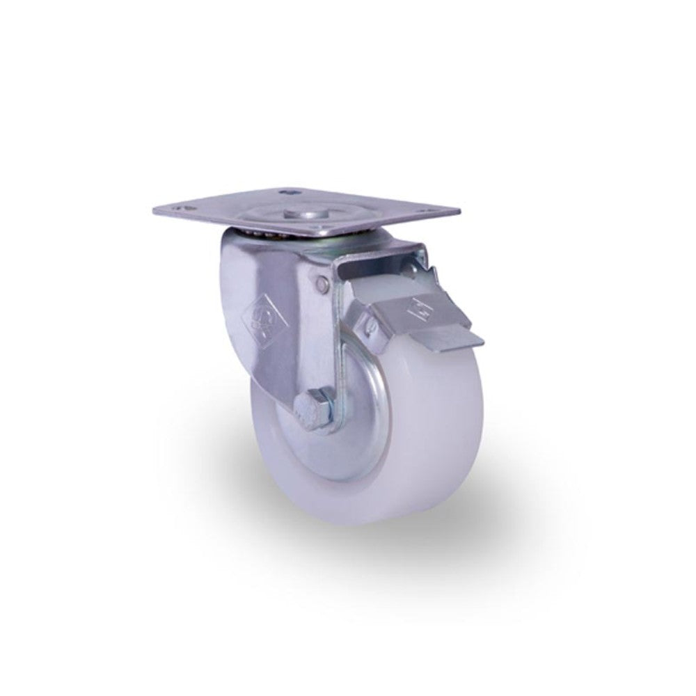 RODAJA INDUSTRIAL 4'' HULE PLACA GIRA HI101PGGA 100kg