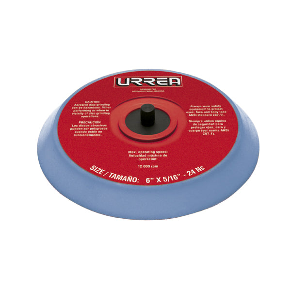 BASE PARA LIJADORA NEUMATICA ORBITAL 6" CON VELCRO URREA UP800VE