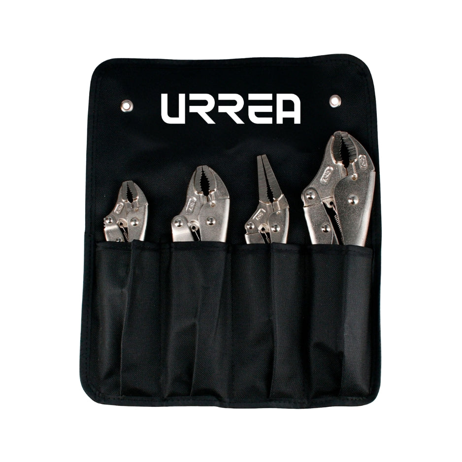 JUEGO DE 4 PINZAS DE PRESION USO INDUSTRIAL URREA 2700LP