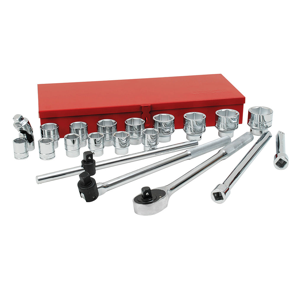 JUEGO DADOS Y ACCESORIOS 3/4" 6 PUNTAS PULGADAS (21PZAS) URREA 55102H