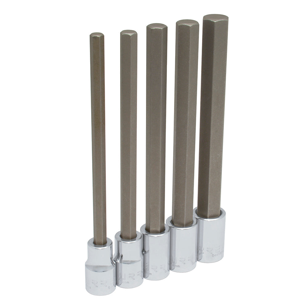 JUEGO DADOS 1/2" HEXAGONAL LARGOS MILIMETRICO (5PZAS) URREA 5441M5L