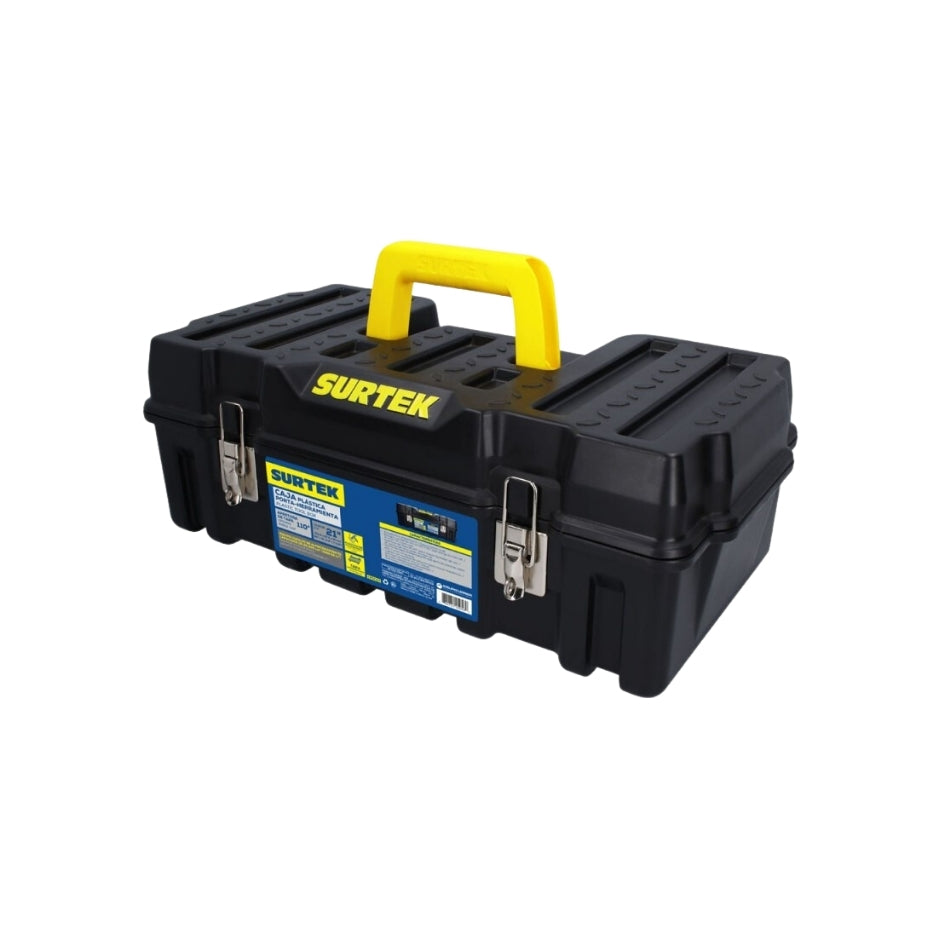 CAJA PORTAHERRAMIENTAS PLASTICA 21" COMPACTA C/ BROCHES METALICOS SURTEK SURTEK CPSC20