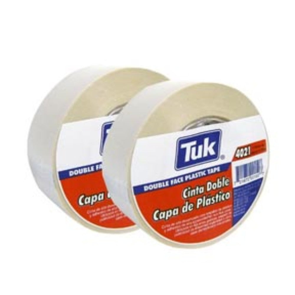 CINTA DOBLE CARA PLASTICO 48mm X 50m (2'') TUK 4021
