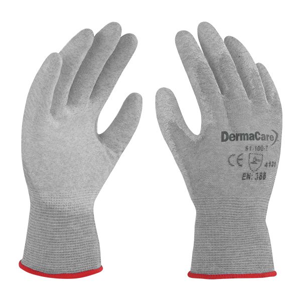 GUANTE ANTI-ESTATICO GRIS TALLA #8 DERMACARE 51-100