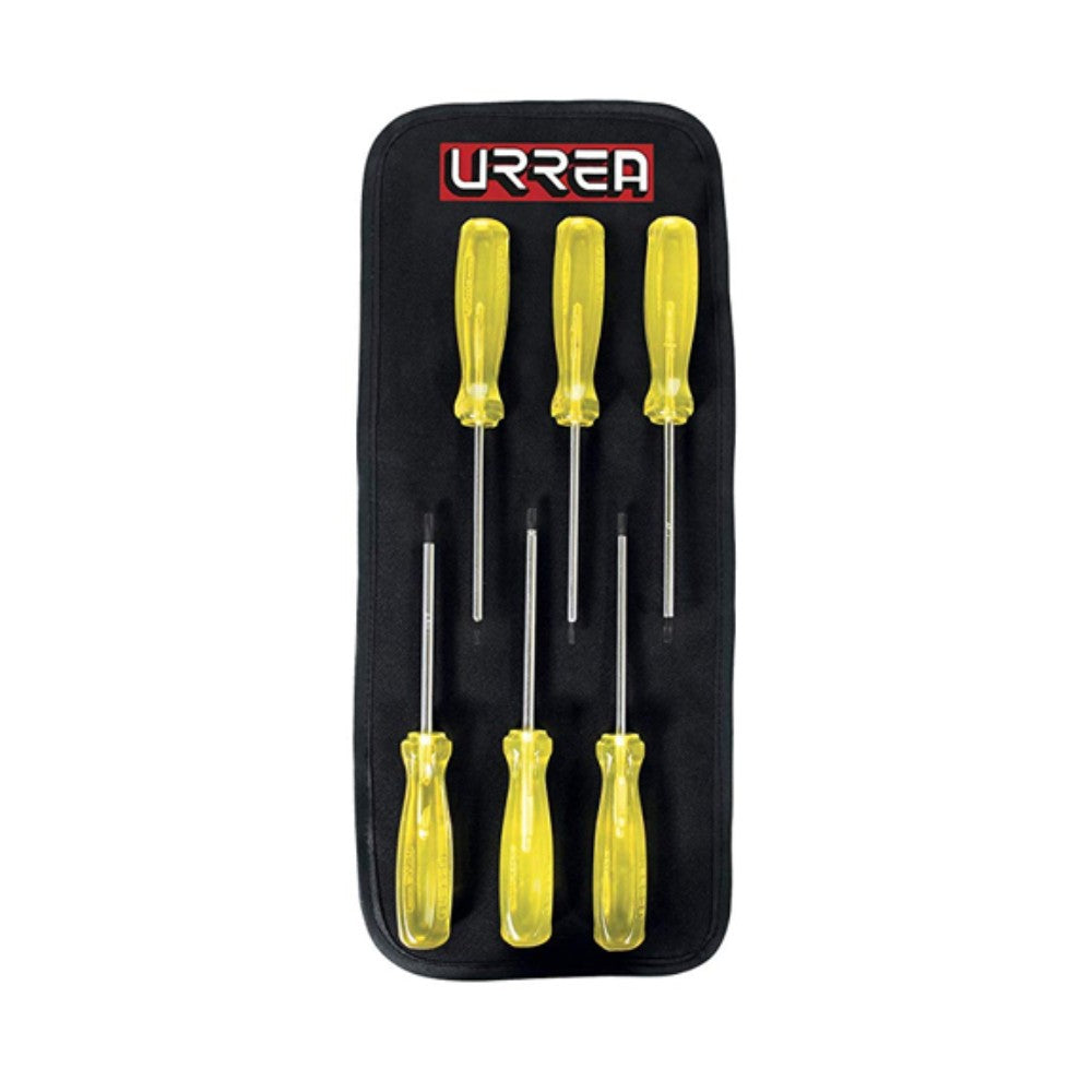 JUEGO DE 6 DESTORNILLADOR AMBAR PUNTA TORX URREA 93W