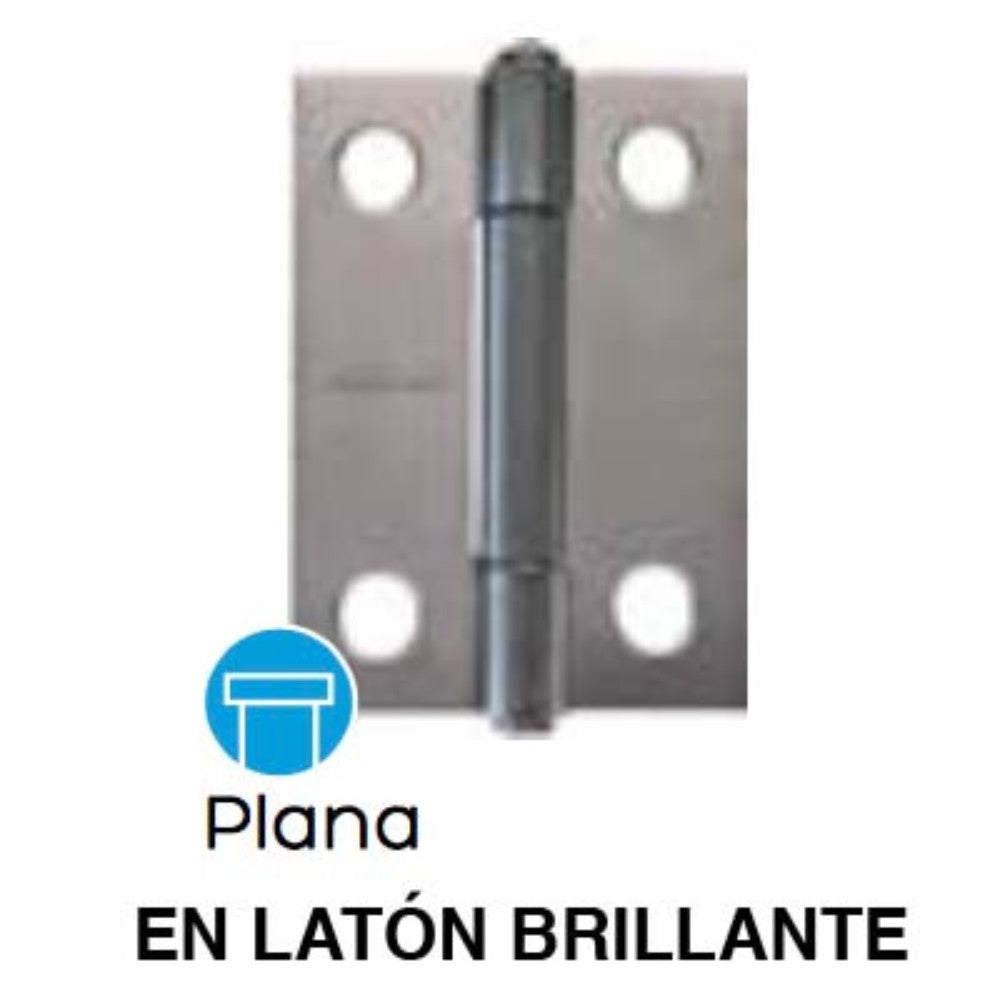 BISAGRA PERNO REMACHADO 1.5X1.25 X 1mm LATON BRILLANTE DEXTER 6439