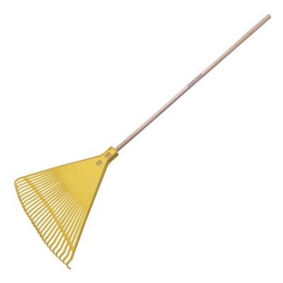 ESCOBA PLASTICA COLOR AMARILLO PARA JARDIN 26 DIENTES SURTEK 132051