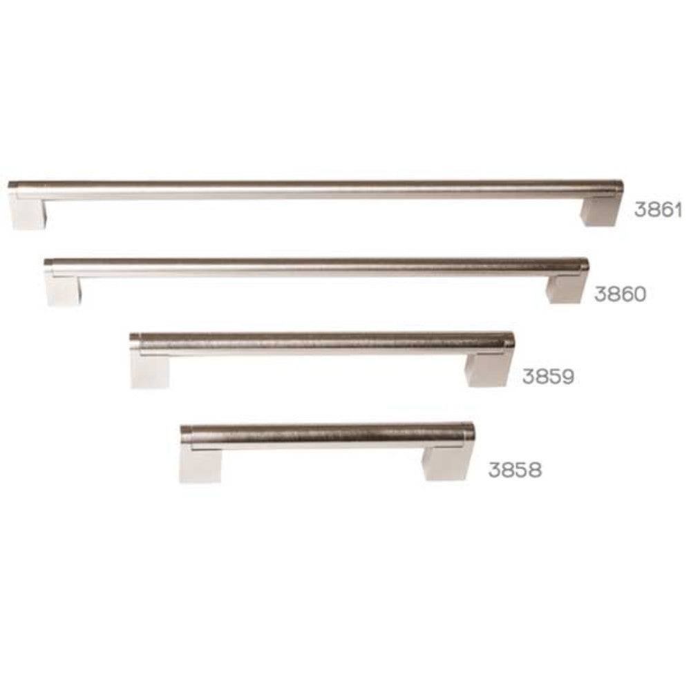 JALADERA PARIS 128mm ENTRE TORNILLOS NIQUEL SATINADO HANDYHOME 3858