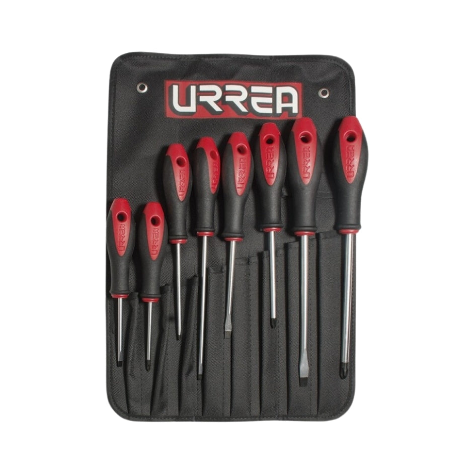 JUEGO DE 8 DESTORNILLADORES BIMATERIAL COMBINADO URREA 8600D