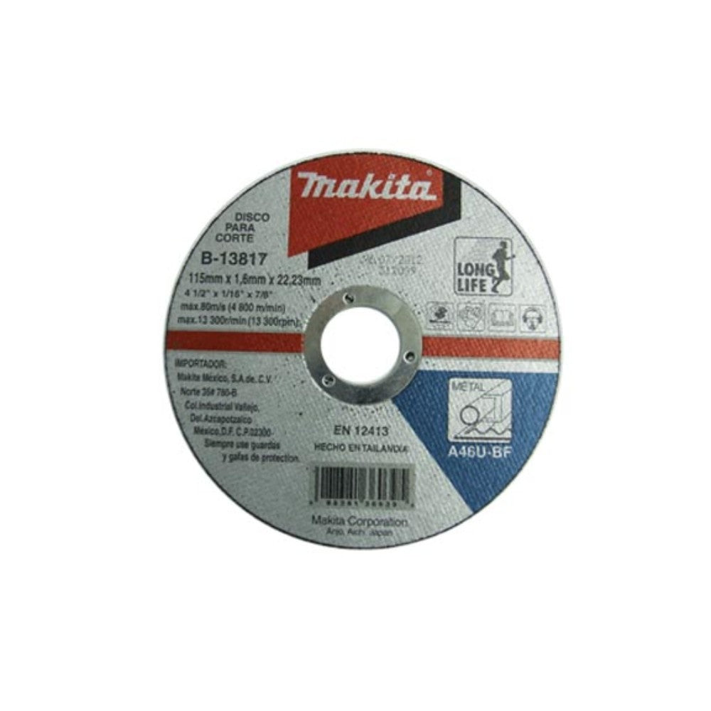 DISCO CORTE METAL 4-1/2 X 1/16 X 7/8 (PRECISO) MAKITA B13817