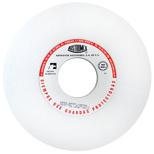 RUEDA ABRASIVA BLANCA 12" X 1" X 3" GRADO 46 MEDIO (AFILADO) AUSTROMEX 212