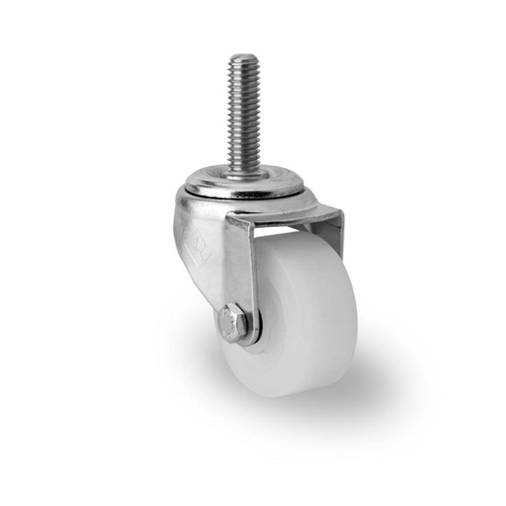 RODAJA INDUSTRIAL 2" POLIETILENO ESPIGA ROSCA 7/16" BUJE HI516POLT 45kg