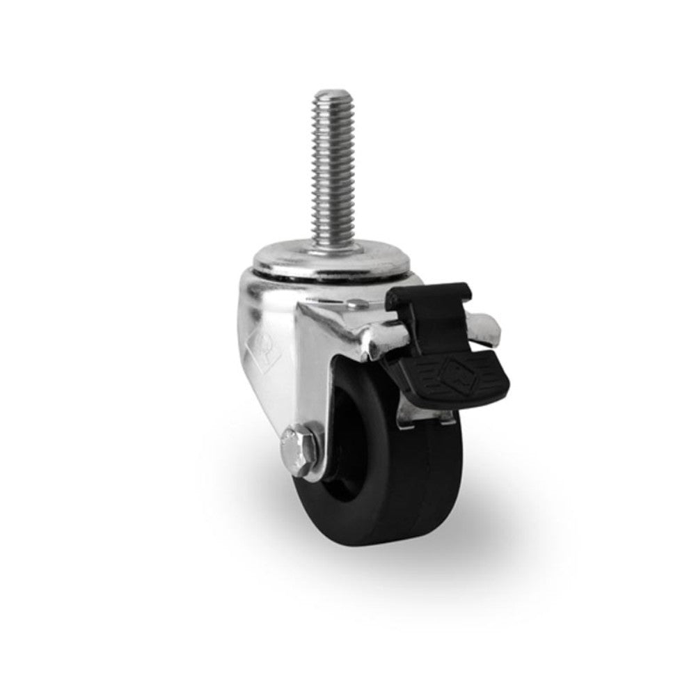 RODAJA INDUSTRIAL 2" POLIPROPILENO ESPIGA ROSCA 7/16" Y FRENO INOX BUJE HI516PROTFR 70kg