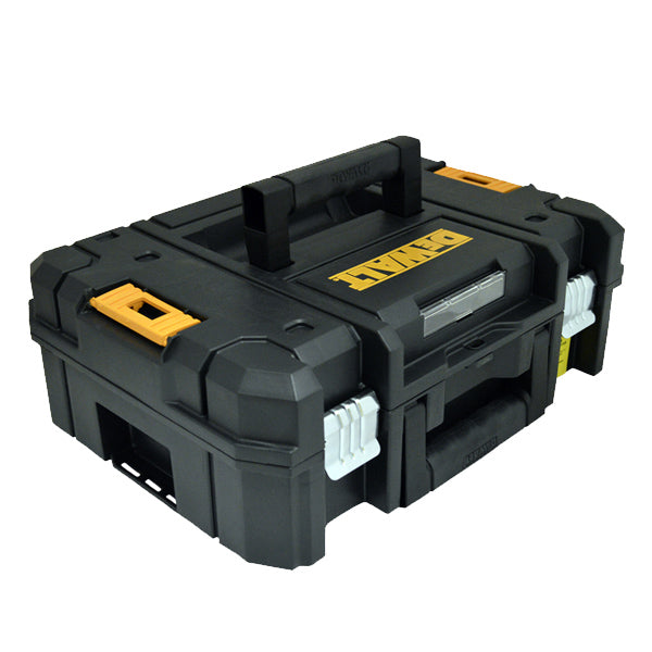 CAJA PORTAHERRAMIENTAS PLASTICA 17"X 13"X 6-1/2 USO PESADO NEGRA APILABLE DEWALT DWST17807