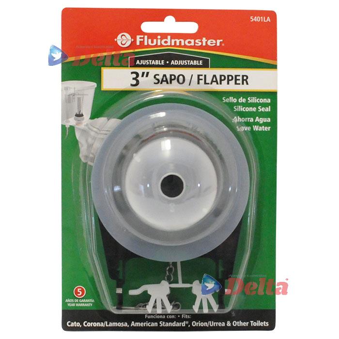 SAPO DE ARGA 3" WC CATO CON MARCO RIGIDO Y SELLO SILICON UNIVERSAL FLUIDMASTER 5401LA