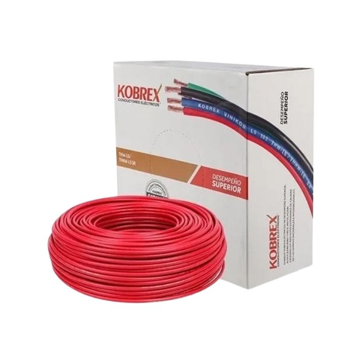 CABLE THHW-105 KOBREX CAL 12 ROJO (CAJA P/METRO)
