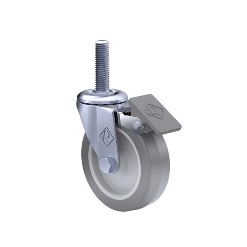 RODAJA 3" HULE TERMO ESPIGA ROSCA 7/16" Y FRENO INOX HT766FRHTGA 35kg