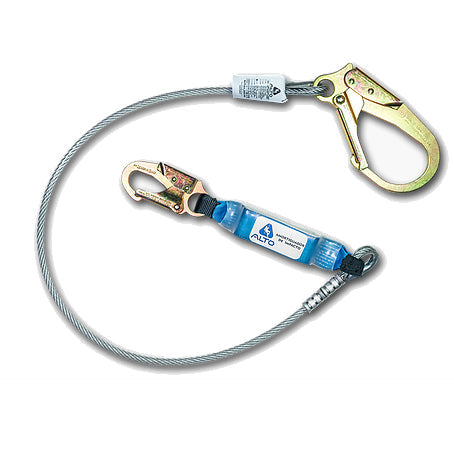 CABLE CONTRA CAIDAS CON AMORTIGUADOR 1.80m (CABLE DE ACERO) ALTO C1AG-1.80 C1L-1.8