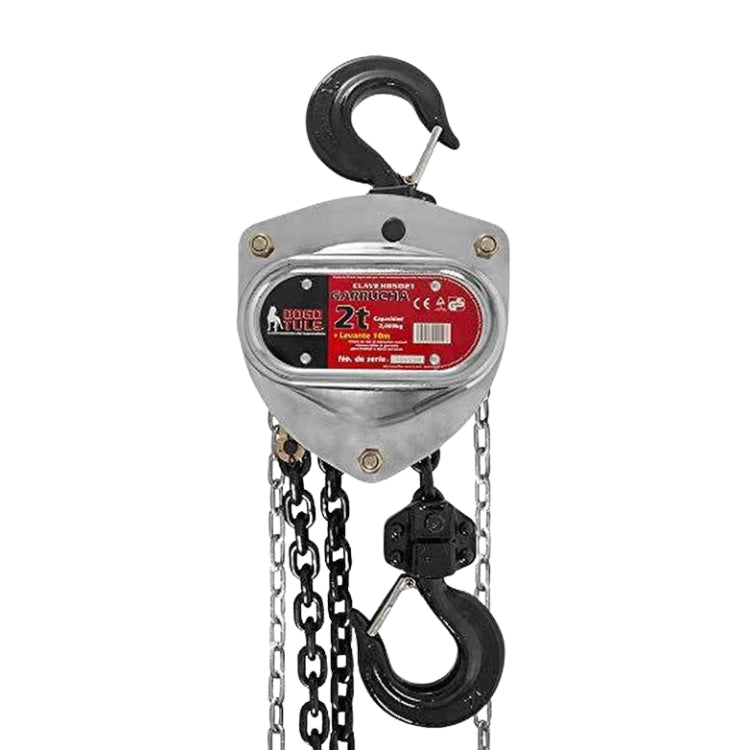 GARRUCHA CROMADA 2 TONELADAS X 10 MTS (FACTOR 6:1) DOGOTULS HB5021
