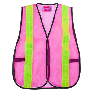 CHALECO DE MALLA ROSA DE SEGURIDAD CON BANDA REFLEJANTE UNITALLA DOGOTULS JY3003
