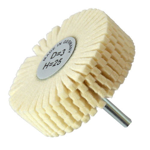 RUEDA FLAP FELPA D/LANA 3" X 1" VASTAGO 1/4" TENAZIT AUSTROMEX 2302