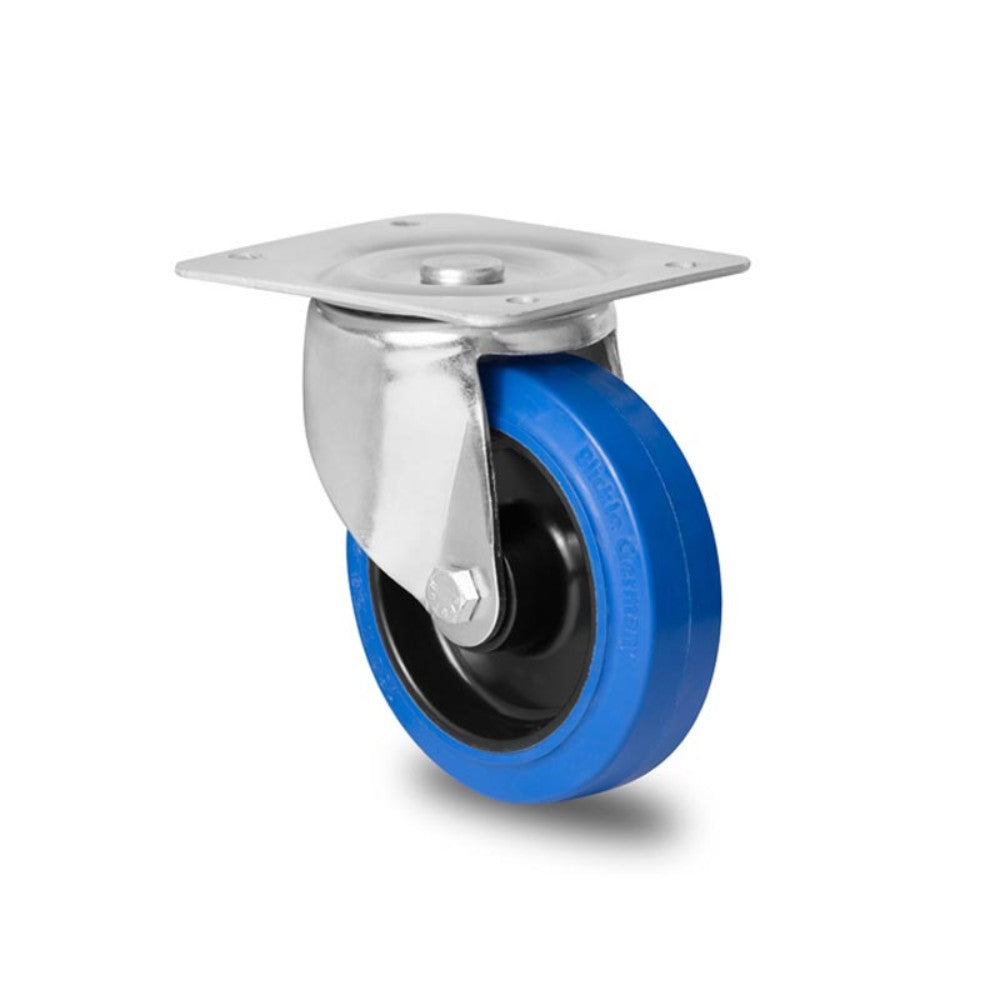 RODAJA INDUSTRIAL 6" GOMA MACIZA PLACA GIRA BALERO DE AGUJAS HI152PGRSB 350kg