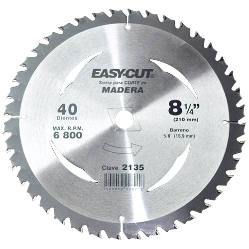 SIERRA CIRCULAR P/ MADERA 8'' X 40D TENAZIT 2135