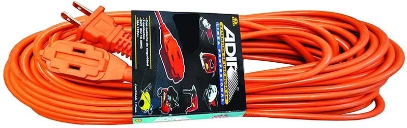 EXTENSION USO RUDO NARANJA 5 m 127V 10A ADIR 2632/13810