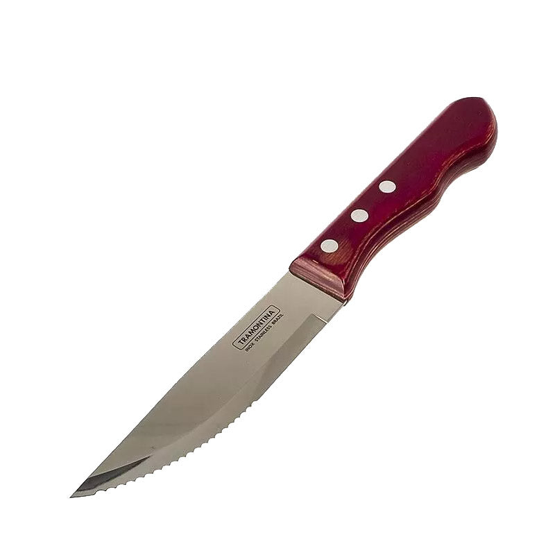 CUCHILLO JUMBO ASADO 5" TRAMONTINA MANGO MADERA 22213/005