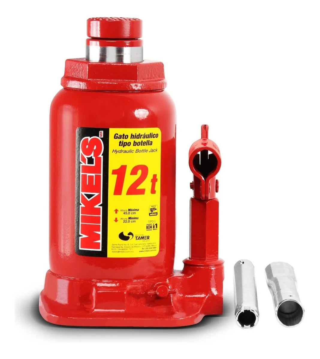 GATO HIDRAULICO DE BOTELLA 12 TONELADAS MIKELS GH-12