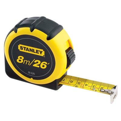 FLEXOMETRO CINTA METRICA GLOBAL PLUS  8m X 1" STANLEY 30-726MX
