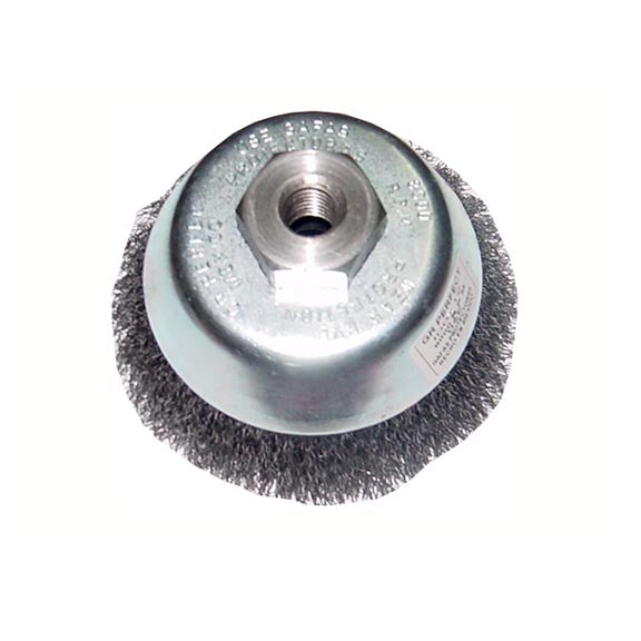 CEPILLO COPA ALAMBRE ONDULADO 4-23/32 (120mm) X 5/8 (CARDA) PERFECT I00512