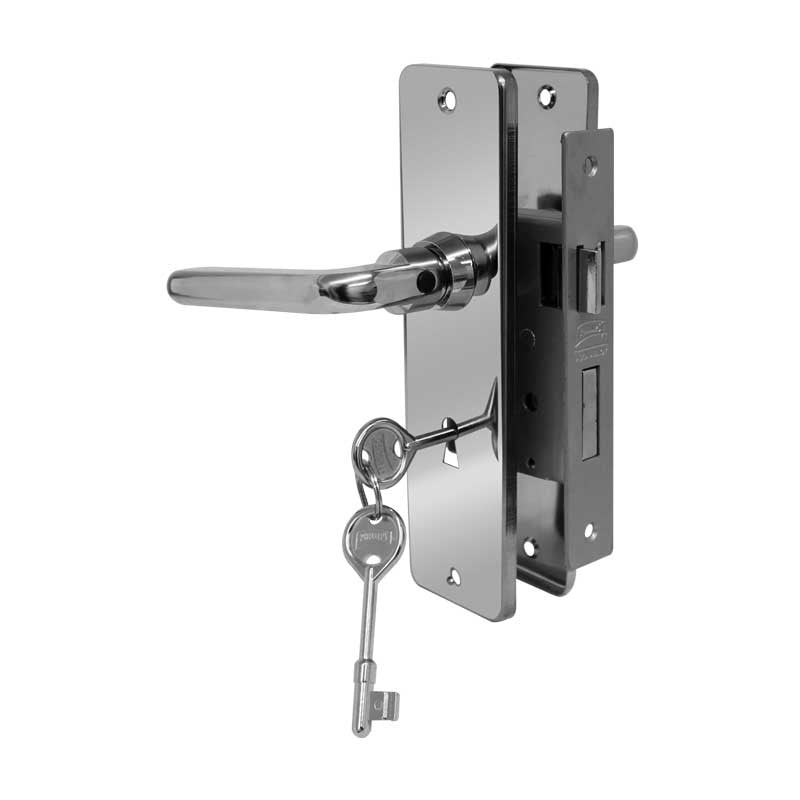 CERRADURA DE MANIJA LLAVE-MARIPOSA PARA (RECAMARA) CROMO PHILLIPS 150MMR-C