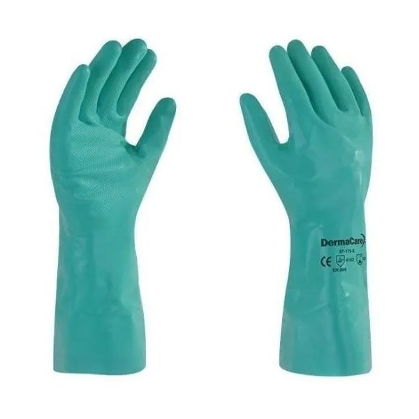 GUANTE NITRILO VERDE 13" GRANDE (ESPESOR 15mil) SOL-VEX 37175-9